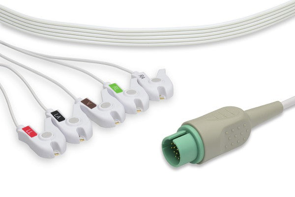 Cable de ECG de Conexión Directa Desechable Compatible con Spacelabs