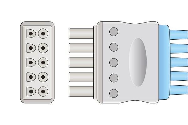 Cable Conductor ECG Compatible con Spacelabs