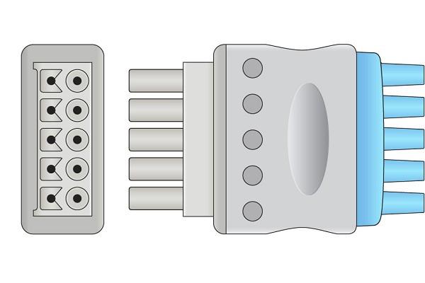 Cable Conductor ECG Compatible con Datex Ohmeda