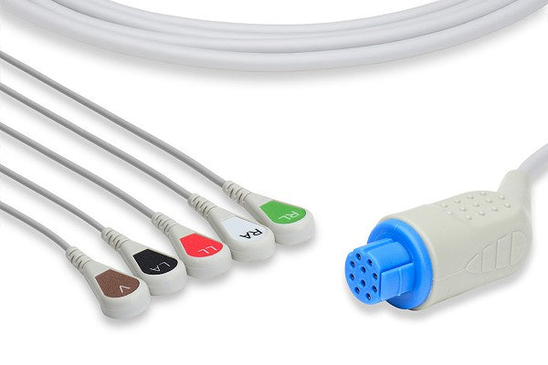 Cable ECG de Conexión Directa Compatible con Datex Ohmeda