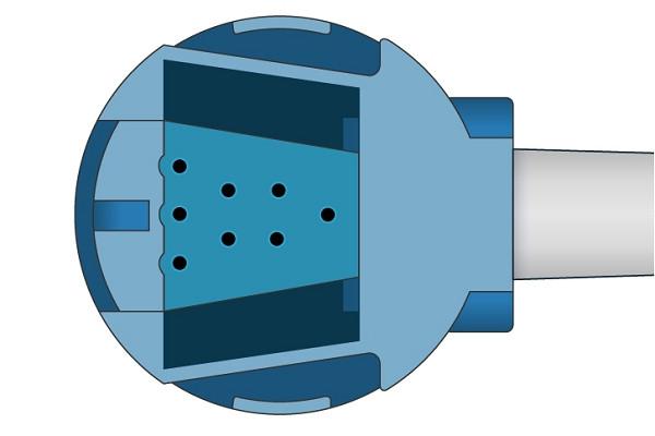 Cable Adaptador SpO2 Compatible con Datex Ohmeda- OXY-SLA