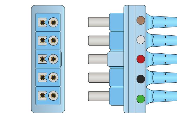 Cable Conductor ECG Desechable Compatible con Philips