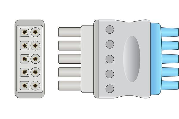 Cable Conductor ECG Compatible con Bionet