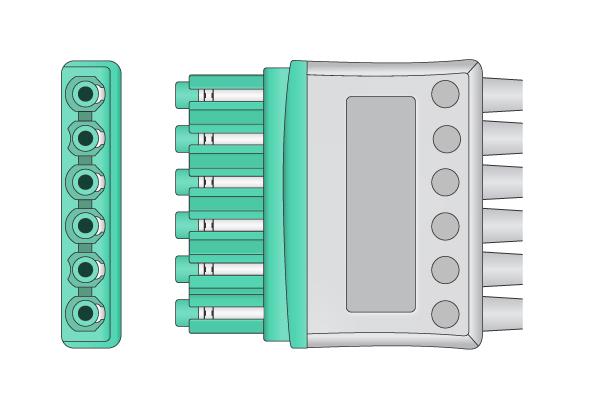 Cable Conductor ECG Compatible con Draeger