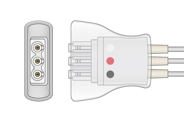 Cable Conductor de Telemetría ECG Compatible con Philips