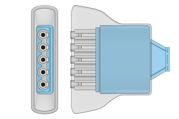 Cable Conductor ECG Desechable Compatible con Philips- 989803173141