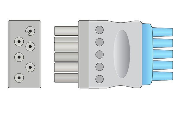 Cable Conductor ECG Compatible con Nihon Kohden