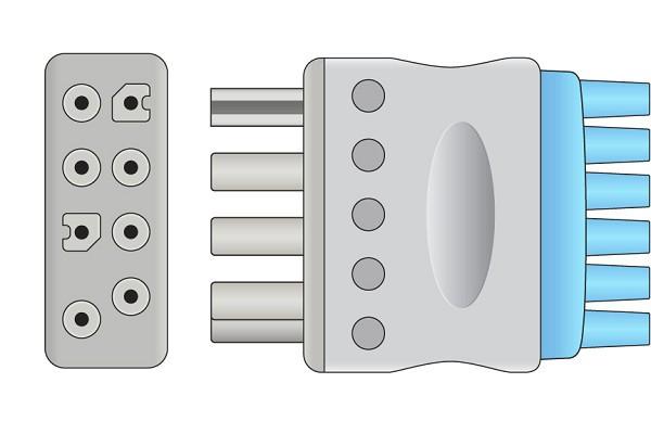 Cable Conductor ECG Compatible con Nihon Kohden