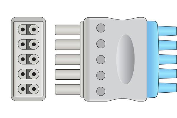 Cable Conductor ECG Compatible con Draeger