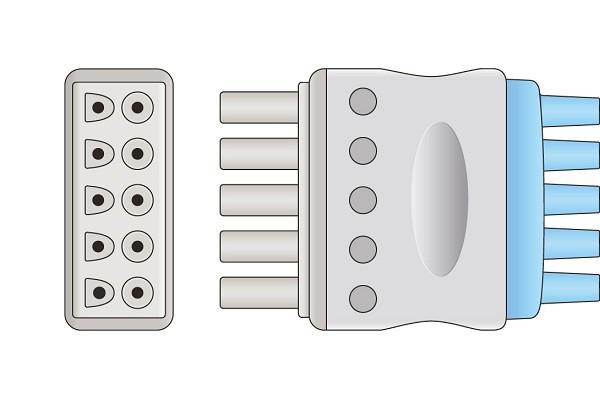 Cable Conductor ECG Compatible con Spacelabs- 700-0007-00