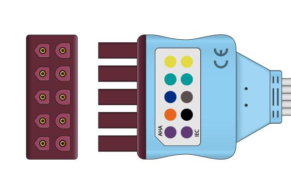 Cable Conductor de ECG Desechable Compatible con GE Healthcare > Marquette